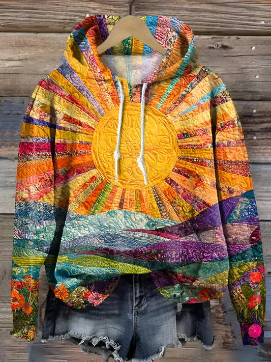 Sweat à capuche Amber | Couché de soleil coloré