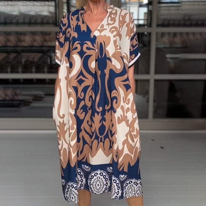 Alessia | Robe midi légère avec décolleté en V